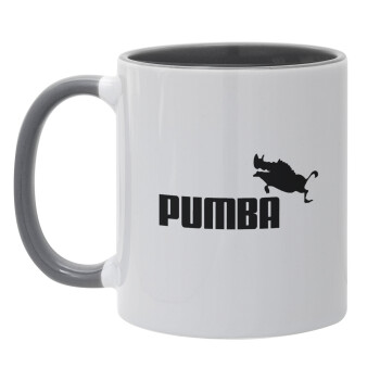 Pumba, Κούπα χρωματιστή γκρι, κεραμική, 330ml