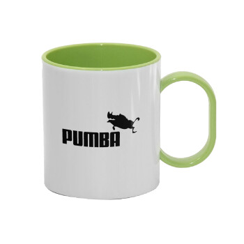 Pumba, Κούπα (πλαστική) (BPA-FREE) Polymer Πράσινη για παιδιά, 330ml