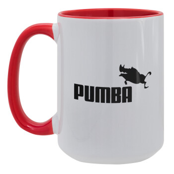 Pumba, Κούπα Mega 15oz, κεραμική Κόκκινη, 450ml