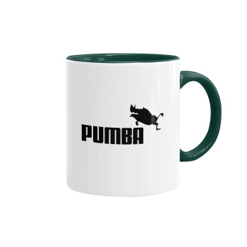 Pumba, Κούπα χρωματιστή πράσινη, κεραμική, 330ml