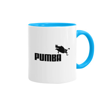 Pumba, Κούπα χρωματιστή γαλάζια, κεραμική, 330ml