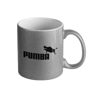 Pumba, Κούπα Ασημένια Glitter που γυαλίζει, κεραμική, 330ml