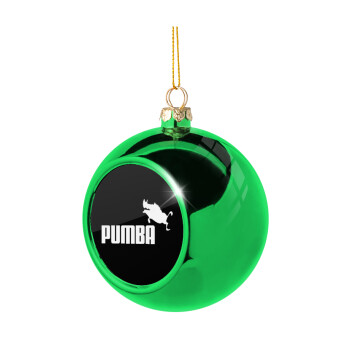Pumba, Χριστουγεννιάτικη μπάλα δένδρου Πράσινη 8cm