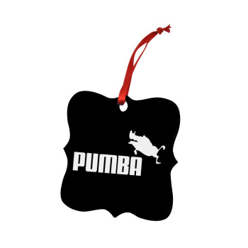 Pumba, Χριστουγεννιάτικο στολίδι polygon ξύλινο 7.5cm