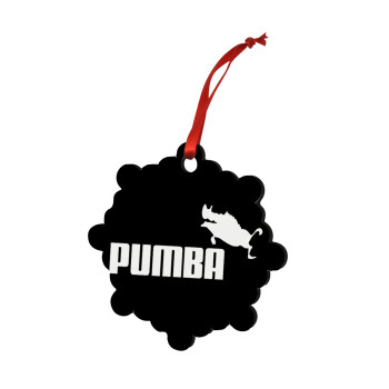 Pumba, Χριστουγεννιάτικο στολίδι snowflake ξύλινο 7.5cm