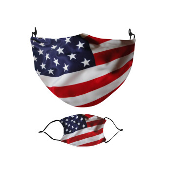 Σημαία Αμερικής, Μάσκα υφασμάτινη Ενηλίκων πολλαπλών στρώσεων με υποδοχή φίλτρου