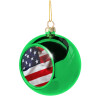 Στολίδι Χριστουγεννιάτικη μπάλα δένδρου Πράσινη 8cm