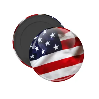 Σημαία Αμερικής, Μαγνητάκι ψυγείου στρογγυλό διάστασης 5cm