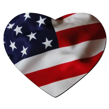 Σημαία Αμερικής, Mousepad καρδιά 23x20cm
