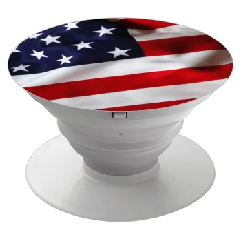 Σημαία Αμερικής, Phone Holders Stand  Λευκό Βάση Στήριξης Κινητού στο Χέρι