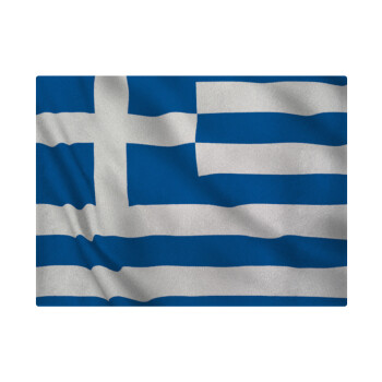GREEK Flag, Επιφάνεια κοπής γυάλινη (38x28cm)