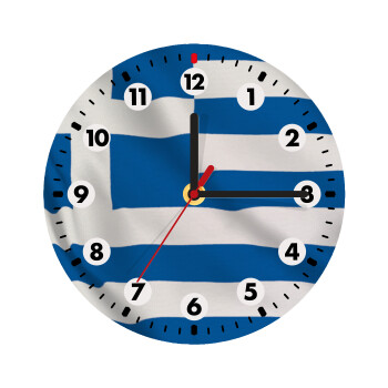 Σημαία Ελλάδας, Ρολόι τοίχου ξύλινο (20cm)