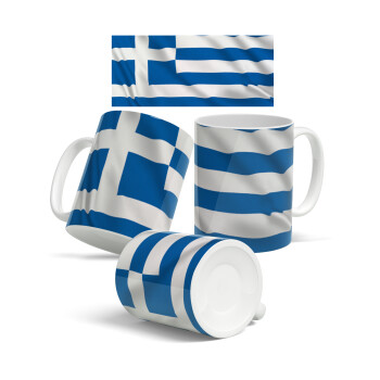 Σημαία Ελλάδας, Κούπα, κεραμική, 330ml (1 τεμάχιο)
