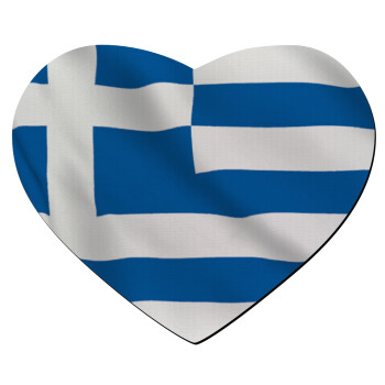 GREEK Flag, Mousepad heart 23x20cm