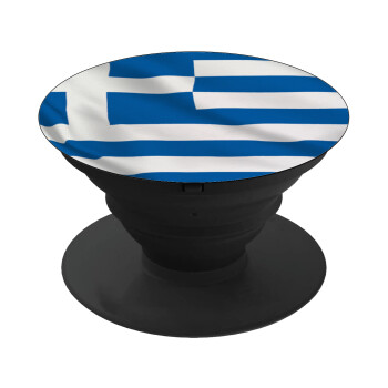 Σημαία Ελλάδας, Pop Socket Μαύρο Βάση Στήριξης Κινητού στο Χέρι