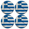 SET of 4 round wooden coasters (9cm)