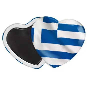 GREEK Flag, Μαγνητάκι καρδιά (57x52mm)