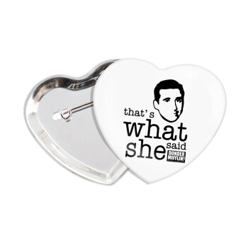 The office Michael That's what she said, Κονκάρδα παραμάνα καρδιά (57x52mm)