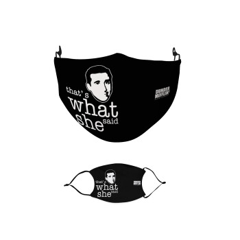 The office Michael That's what she said, Μάσκα υφασμάτινη παιδική πολλαπλών στρώσεων με υποδοχή φίλτρου