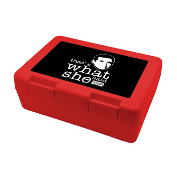 The office Michael That's what she said, Children's cookie container RED 185x128x65mm (BPA free plastic)