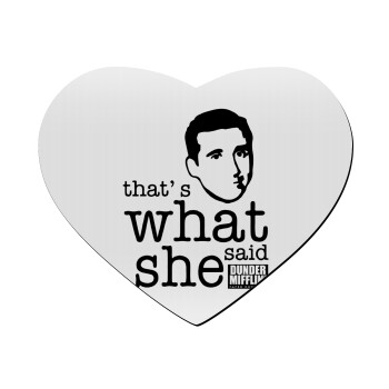 The office Michael That's what she said, Mousepad καρδιά 23x20cm