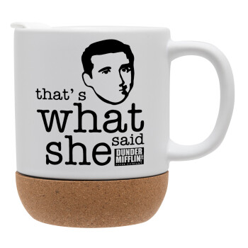 The office Michael That's what she said, Ceramic coffee mug Cork (MAT), 330ml