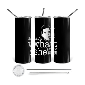 The office Michael That's what she said, Tumbler stainless steel 600ml, with metal straw & cleaning brush