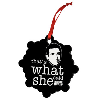 The office Michael That's what she said, Christmas ornament snowflake wooden 7.5cm