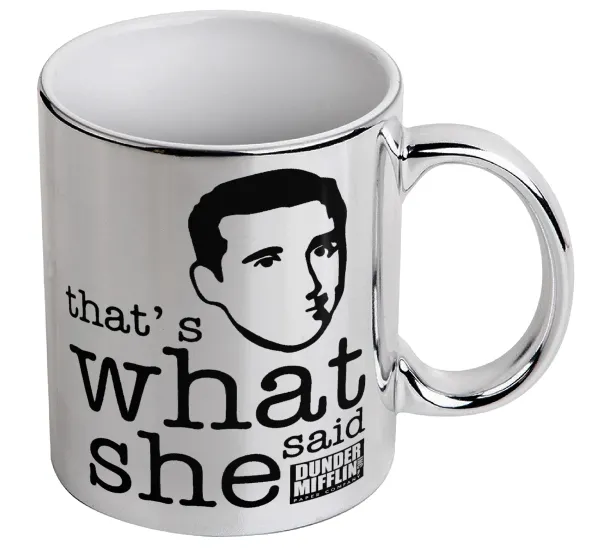The office Michael That's what she said — Κούπα κεραμική, ασημένια καθρέπτης, 330ml