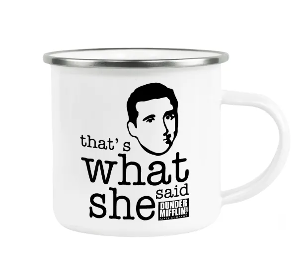 The office Michael That's what she said — Metallic enamel cup white 360ml