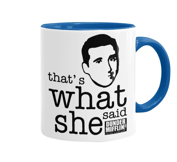 The office Michael That's what she said — Mug colored blue, ceramic, 330ml