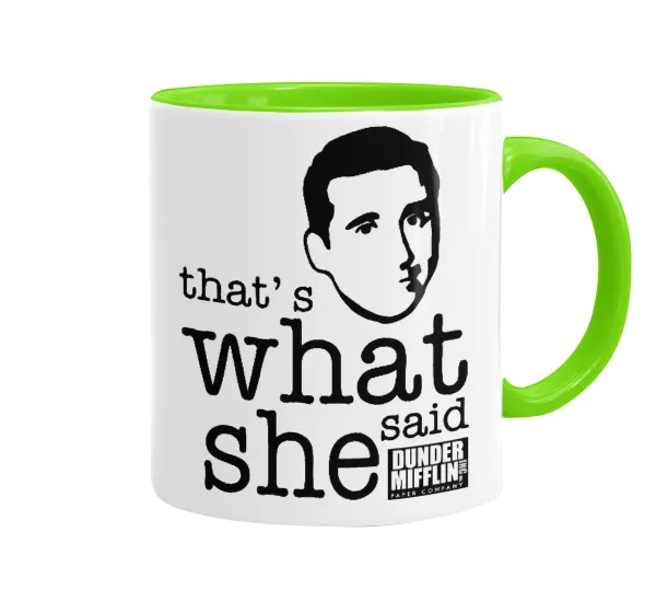 The office Michael That's what she said — Κούπα χρωματιστή βεραμάν, κεραμική, 330ml