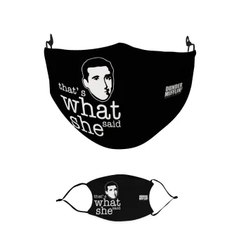 The office Michael That's what she said, Μάσκα υφασμάτινη παιδική πολλαπλών στρώσεων με υποδοχή φίλτρου