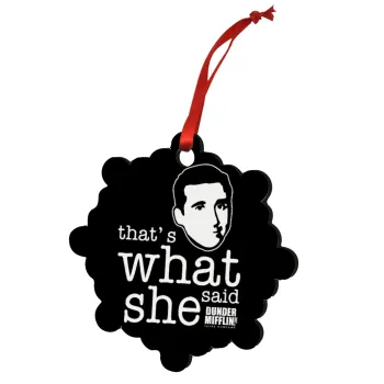 The office Michael That's what she said, Στολίδι Χριστουγεννιάτικο στολίδι snowflake ξύλινο 7.5cm