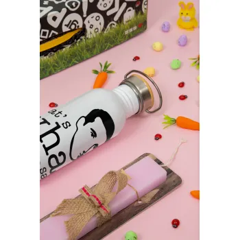 The office Michael That's what she said, Πασχαλινή Λαμπάδα με παγούρι μεταλλικό (620ml, stainless steel) & κερί αρωματικό πλακέ (30cm) (ΡΟΖ)