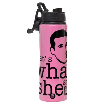 The office Michael That's what she said, Μεταλλικό παγούρι νερού με καπάκι ασφαλείας, αλουμινίου 850ml