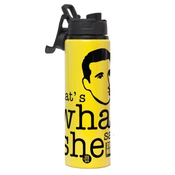 The office Michael That's what she said, Μεταλλικό παγούρι νερού με καπάκι ασφαλείας, αλουμινίου 850ml