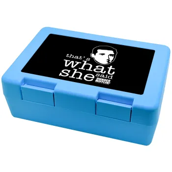 The office Michael That's what she said, Children's cookie container LIGHT BLUE 185x128x65mm (BPA free plastic)