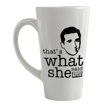 The office Michael That's what she said, Κούπα κωνική Latte Μεγάλη, κεραμική, 450ml