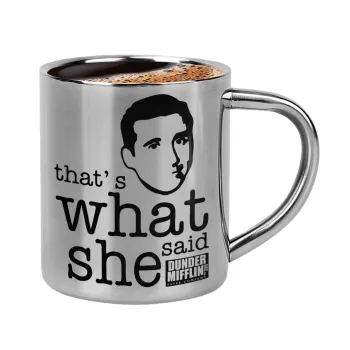 The office Michael That's what she said, Double-wall metal cup for espresso (220ml)