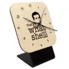 Quartz Table clock in natural wood (10cm)