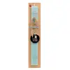 Easter Set, wooden keychain & aromatic flat Easter candle (30cm) (TURQUOISE)