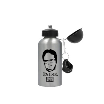 The office Dwight, Metallic water jug, Silver, aluminum 500ml
