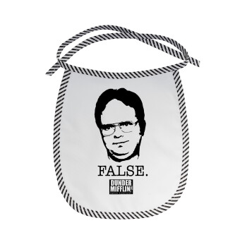 The office Dwight, Σαλιάρα μωρού αλέκιαστη με κορδόνι Μαύρη