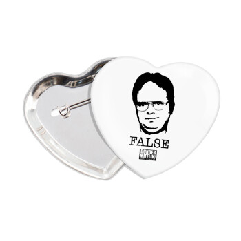 The office Dwight, Κονκάρδα παραμάνα καρδιά (57x52mm)