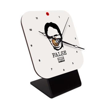 The office Dwight, Επιτραπέζιο ρολόι ξύλινο με δείκτες (10cm)