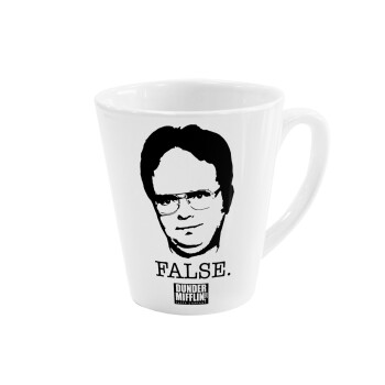 The office Dwight, Κούπα κωνική Latte Λευκή, κεραμική, 300ml