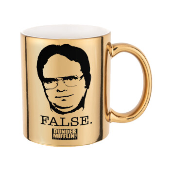 The office Dwight, Mug ceramic, gold mirror, 330ml