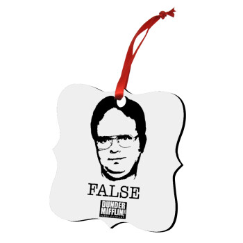 The office Dwight, Στολίδι Χριστουγεννιάτικο στολίδι polygon ξύλινο 7.5cm