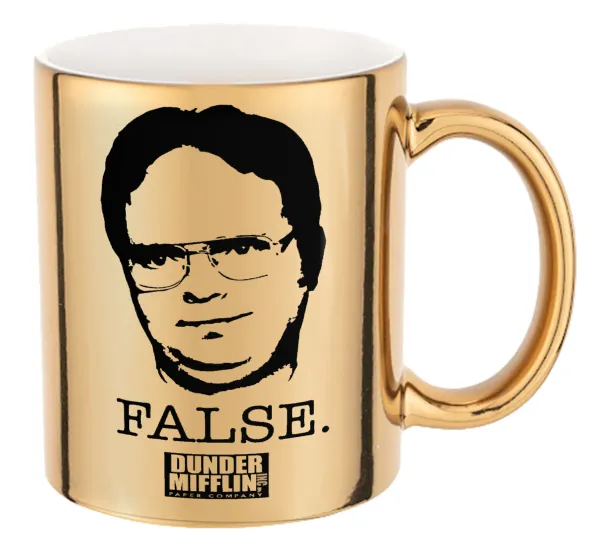 The office Dwight — Mug ceramic, gold mirror, 330ml